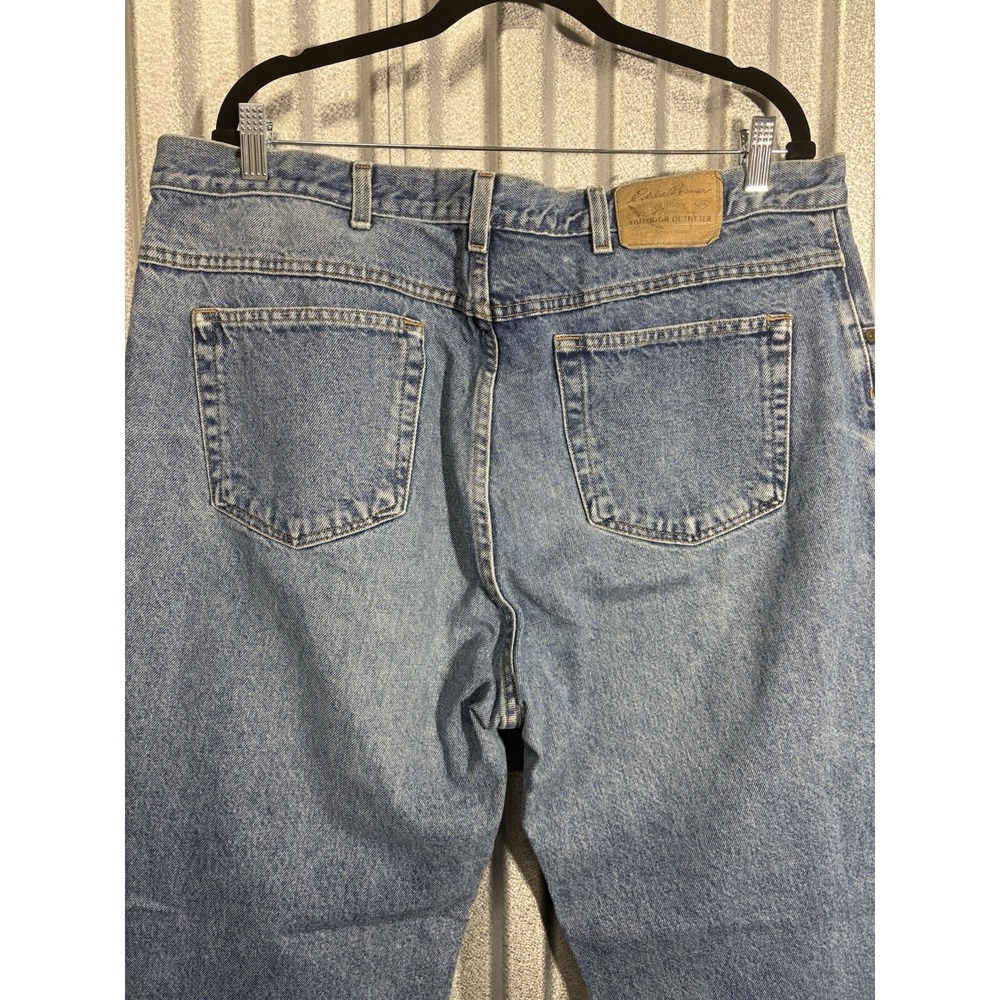 Eddie Bauer Vintage 90s Men Jeans 38x32 Light Wash Straight Leg Denim High Rise - Picture 6 of 8
